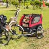 Dog Bike Trailer Foldable Pet Cart with 3 Entrances for Travel