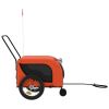 Pet Bike Trailer Orange and Black Oxford Fabric and Iron